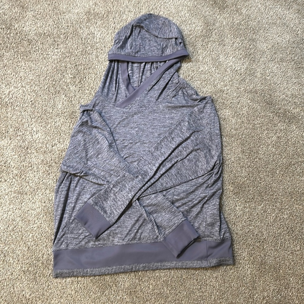 Purple Heathered Athletic Hoodie